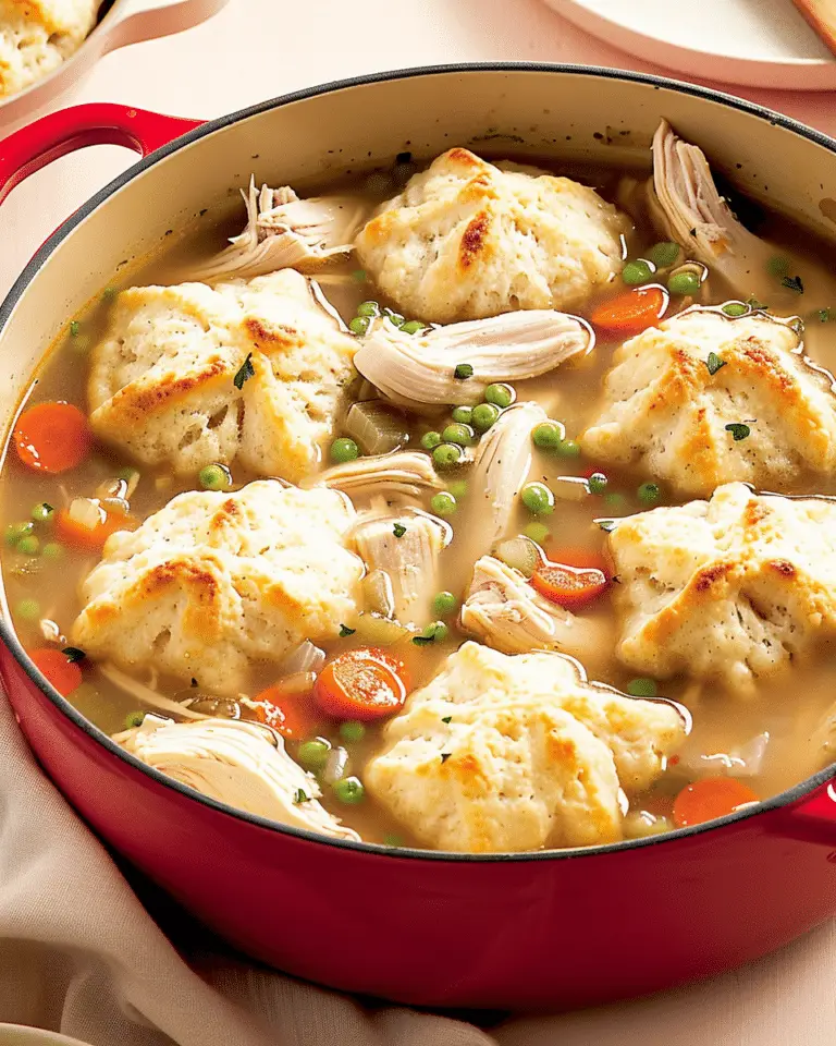 One Pot Chicken Dumpling Soup (with Refrigerated Biscuit Dough)