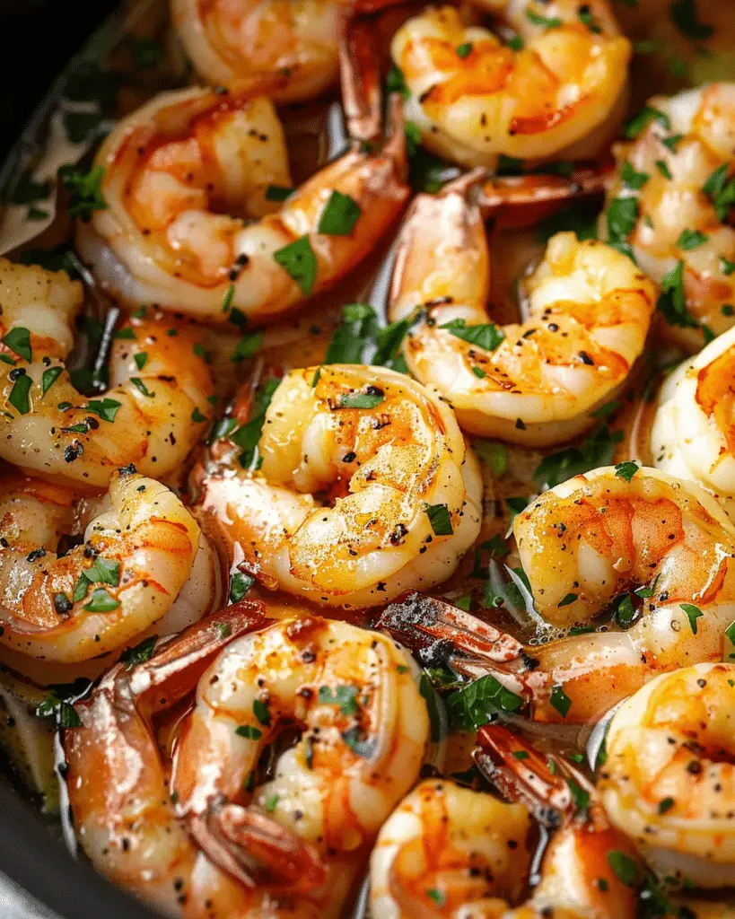 Slow Cooker 5-Ingredient Garlic Butter Shrimp