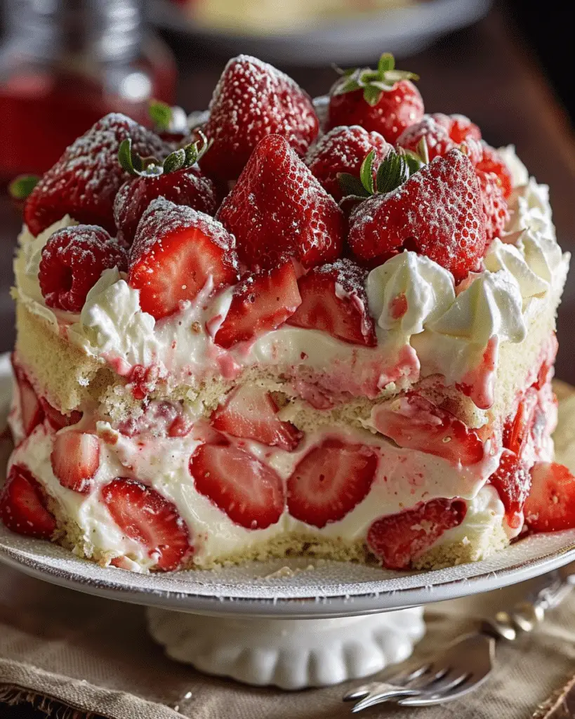 Strawberries and Cream Dream Layer Cake
