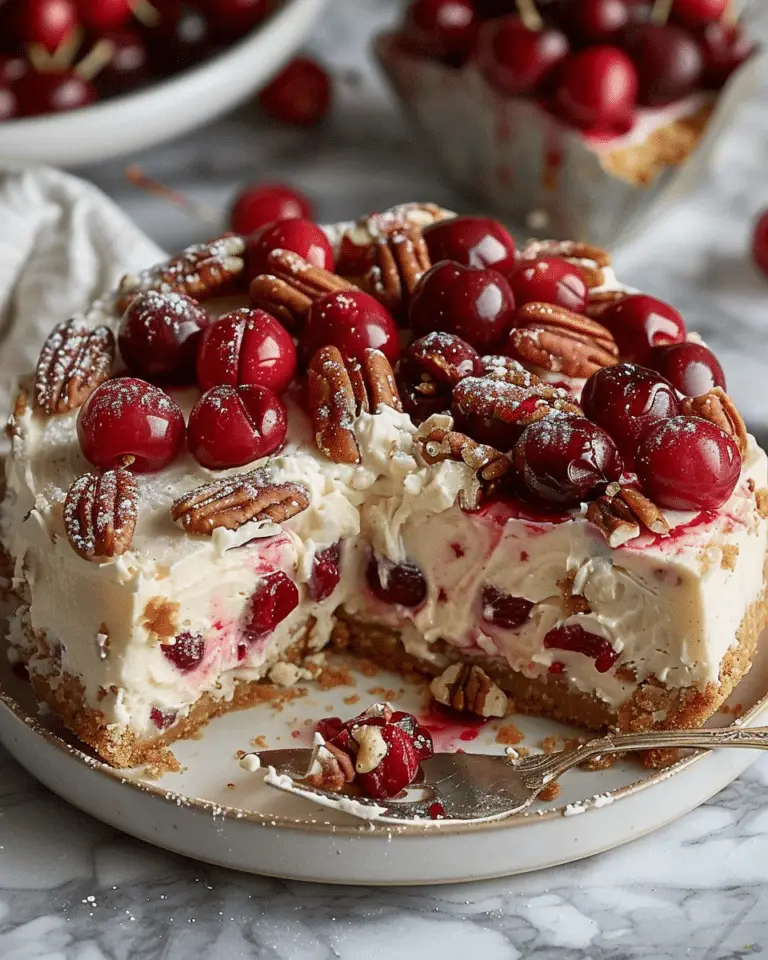 Cherry Pecan Cheesecake Lush