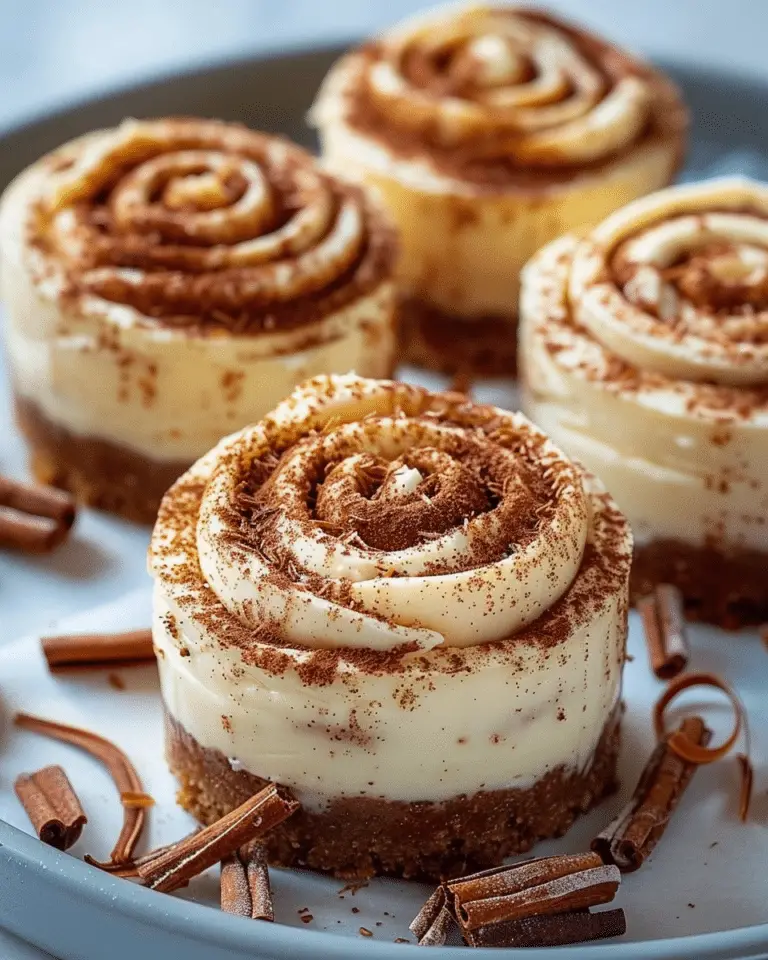 Mini Cinnamon Roll Cheesecakes