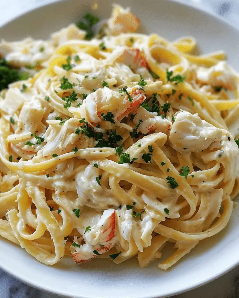 Crab Fettuccine Alfredo Recipe