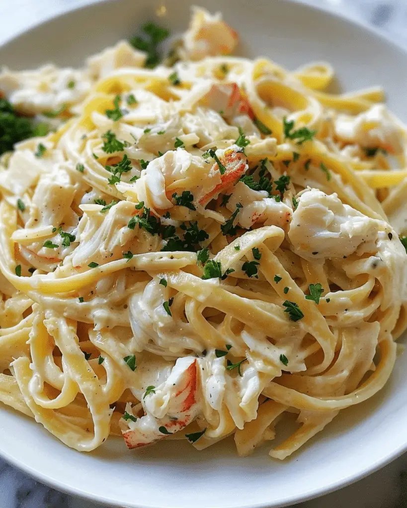 Crab Fettuccine Alfredo Recipe