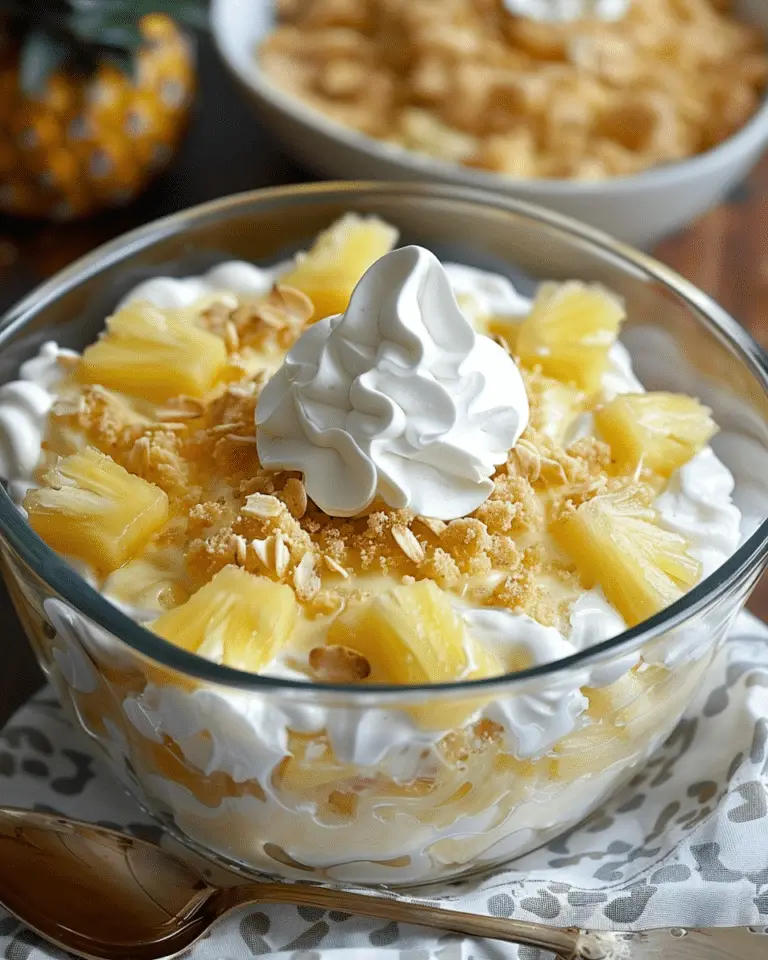 No-Bake Pineapple Cream Dessert