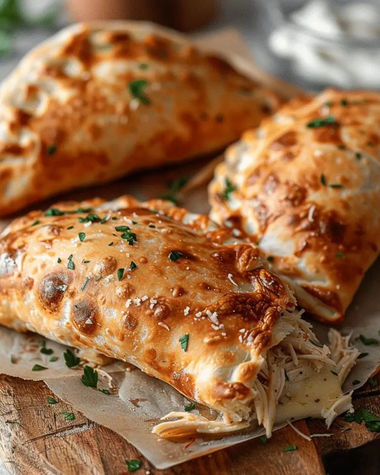 Chicken Alfredo Air Fryer Calzones