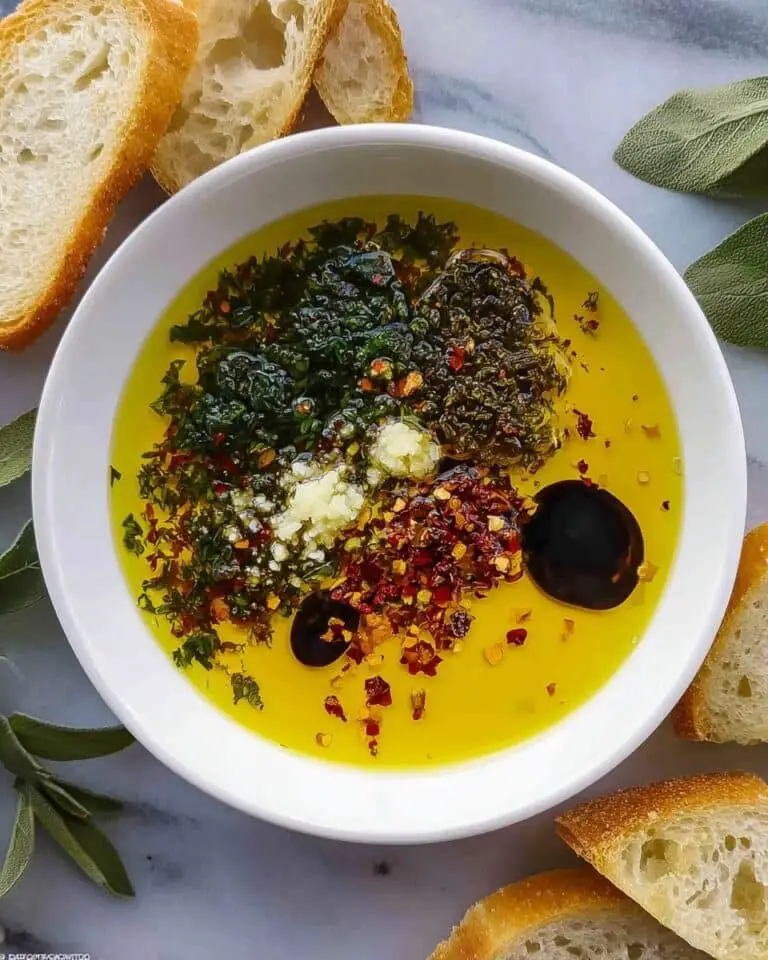 Olive Oil Bread Dip with Basil, Garlic, and Balsamic Recipe