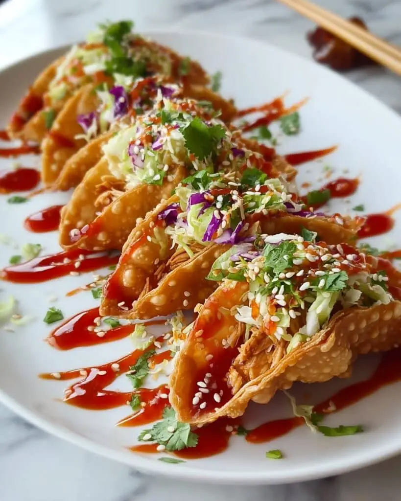 Crispy Chicken Wonton Tacos Recipe