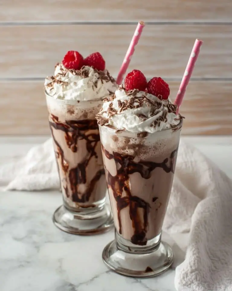 Creamy Chocolate Raspberry Milkshakes Recipe