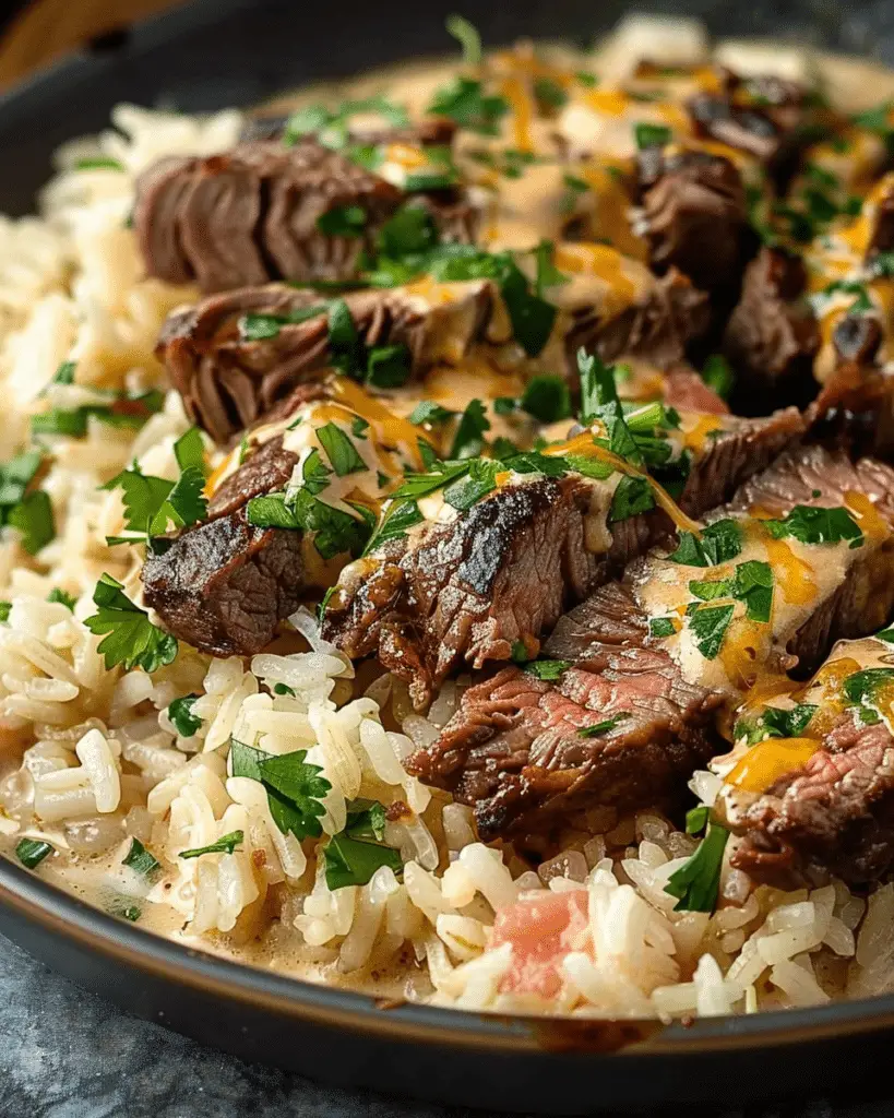 Steak and Queso Rice