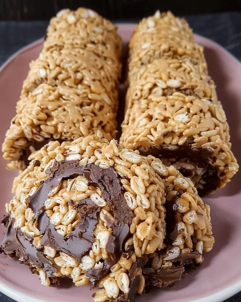 Chocolate Peanut Butter Rice Krispies Roll