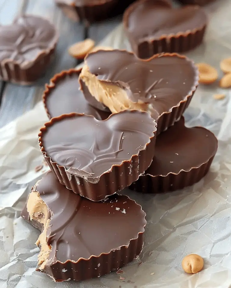 Homemade Reese’s Peanut Butter Chocolate Hearts