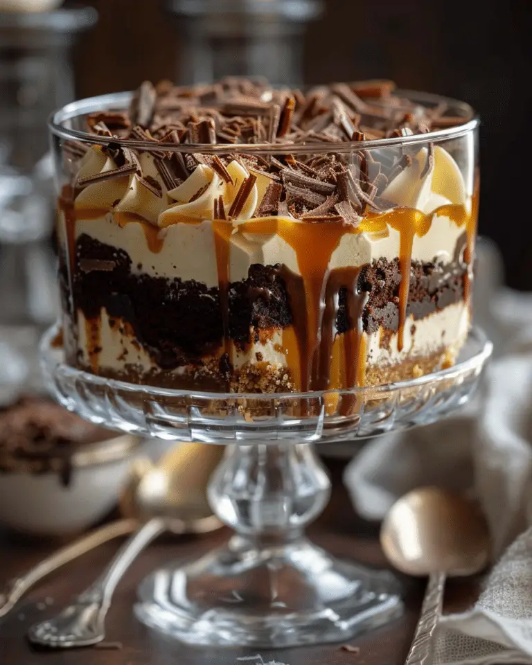 CARAMEL CHEESECAKE BROWNIE TRIFLE