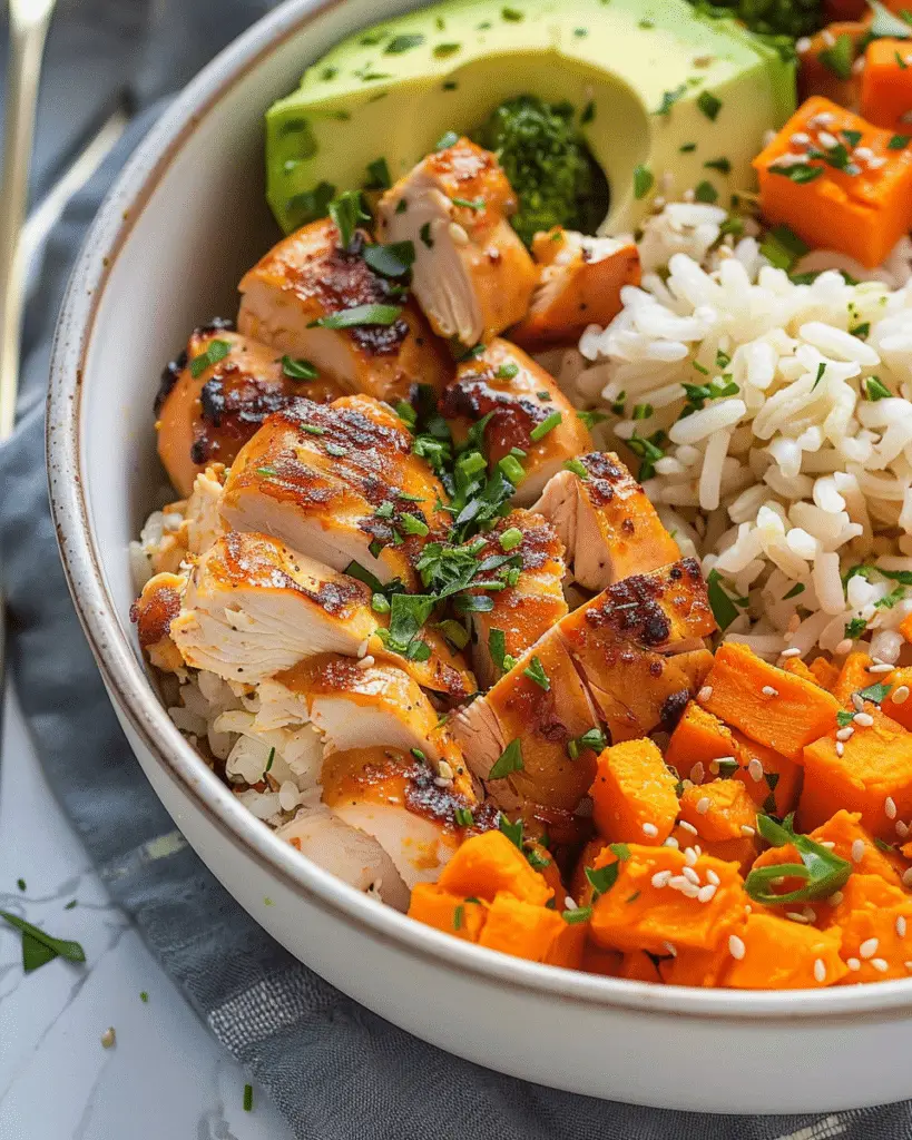 Chicken & Sweet Potato Rice Bowl