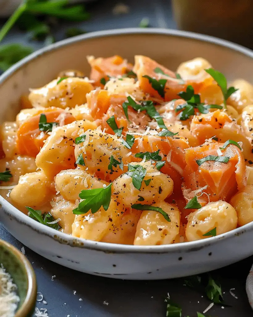Juicy Smoked Salmon Gnocchi
