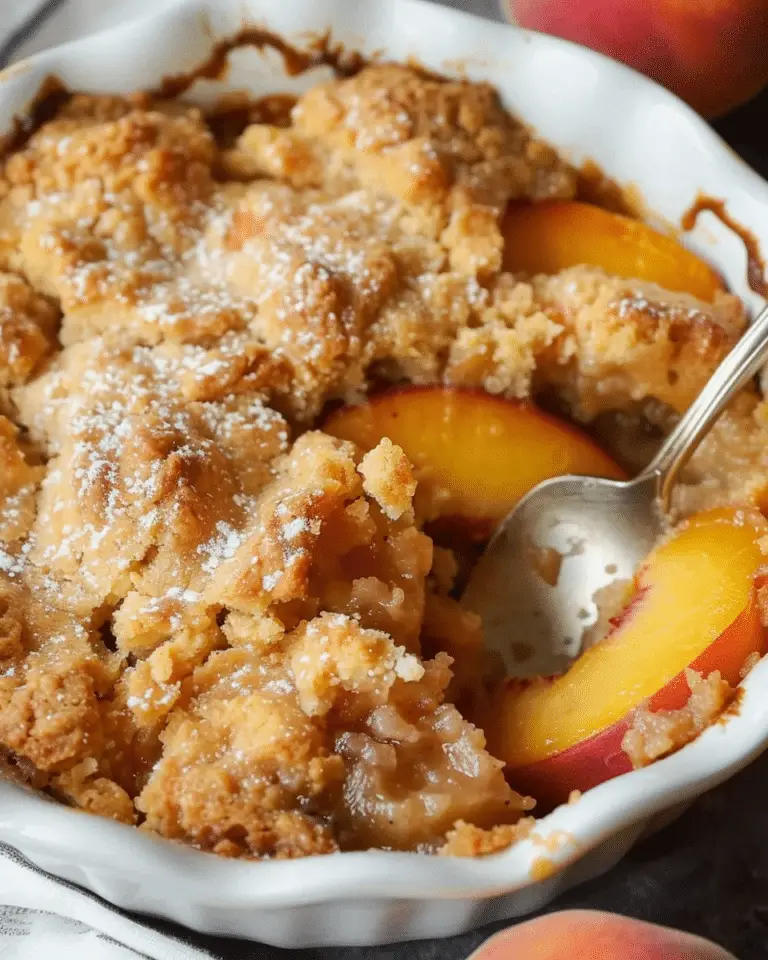 Small Batch Air Fryer Peach Cobbler