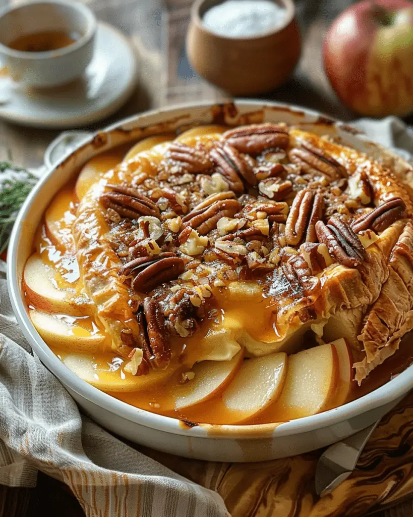 Cozy Warm Apple Pecan Brie Casserole