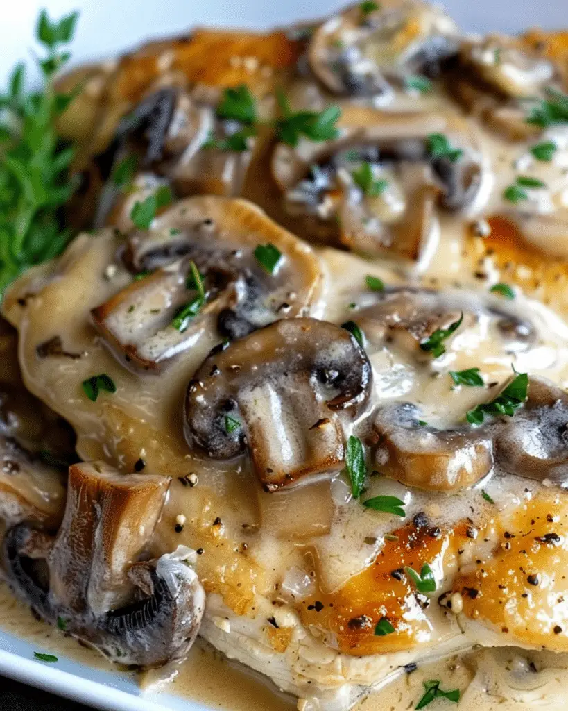 Mushroom Asiago Chicken