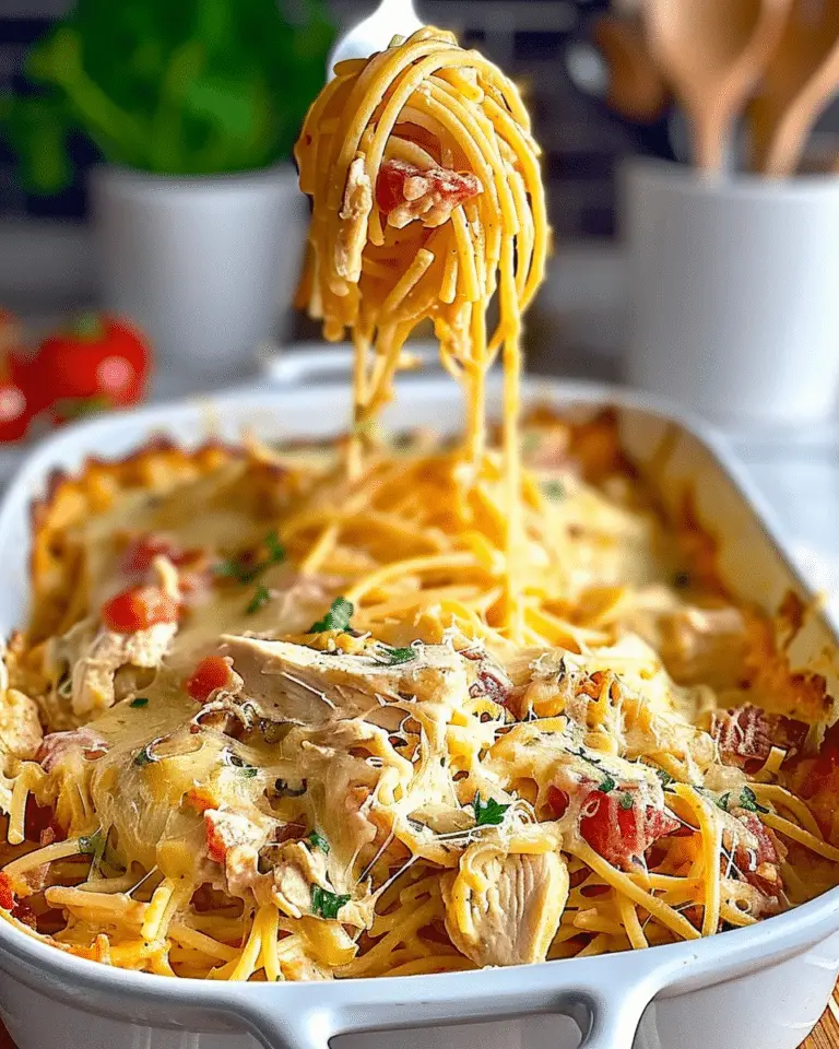 Spicy Southern Cheesy Chicken Spaghetti Casserole