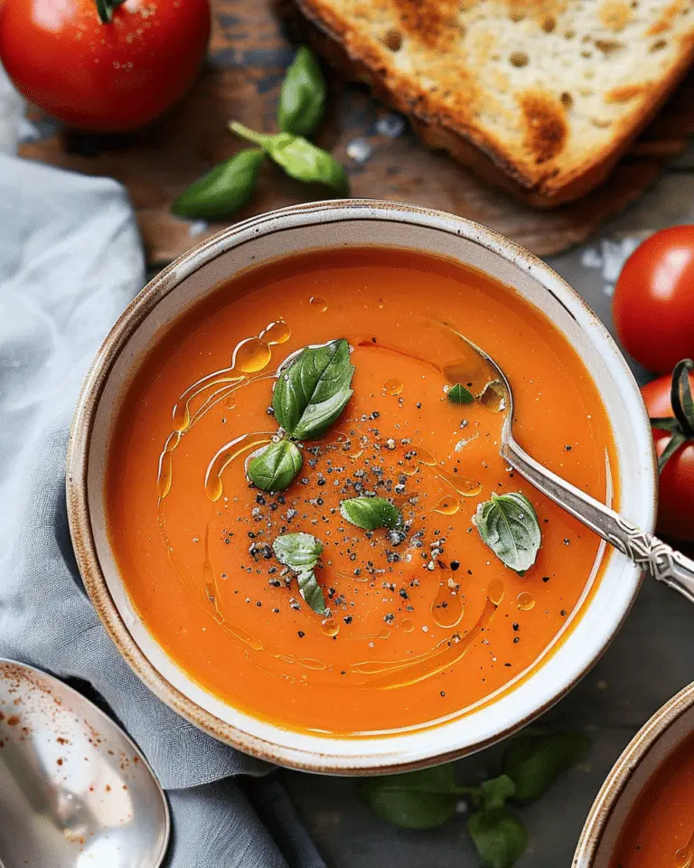 Middle-of-Winter Creamy Tomato Soup (Canned Tomatoes)