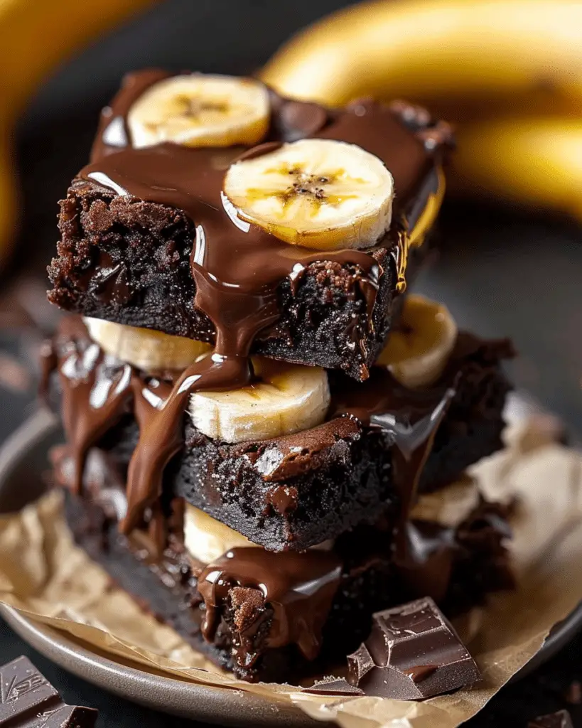 Chocolate Covered Banana Brownies