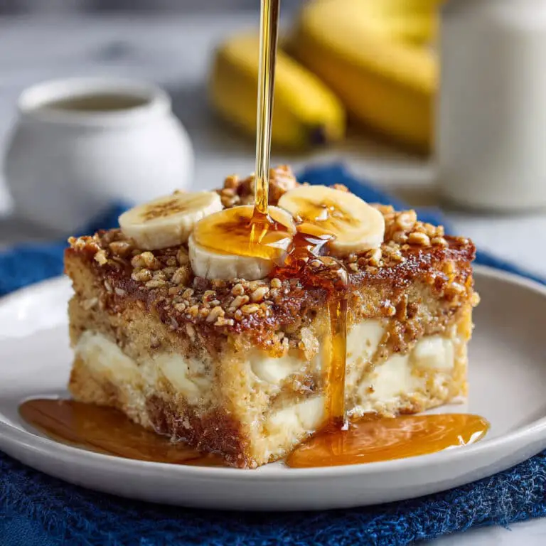 Overnight Baked Banana French Toast Casserole Recipe