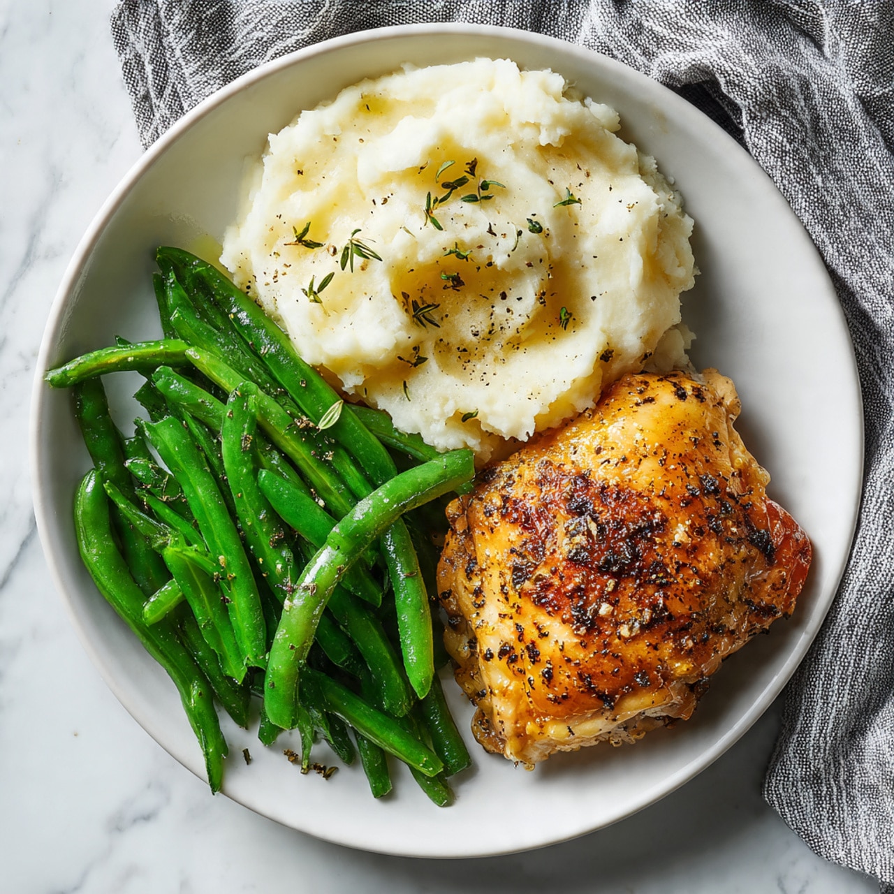 The image shows five pieces of cooked chicken with a brown and crispy skin, placed on a white paper towel to soak up oil. The chicken pieces vary slightly in shape, with visible seasoning and some charring on the surface, giving them a textured and uneven look. The background features a white marbled surface with a metal tray barely visible behind the paper towel. photo taken with an iphone --ar 4:5 --v 7