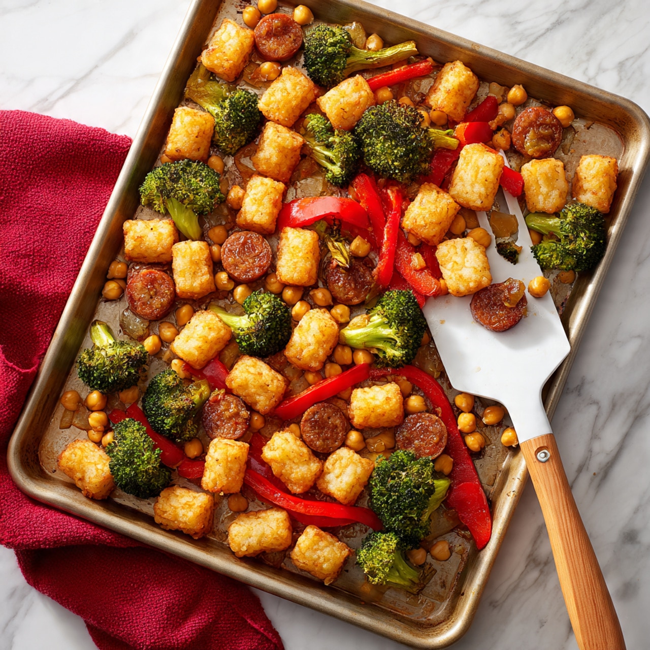 Sheet Pan Gnocchi with Roasted Veggies and Chicken Sausage Recipe