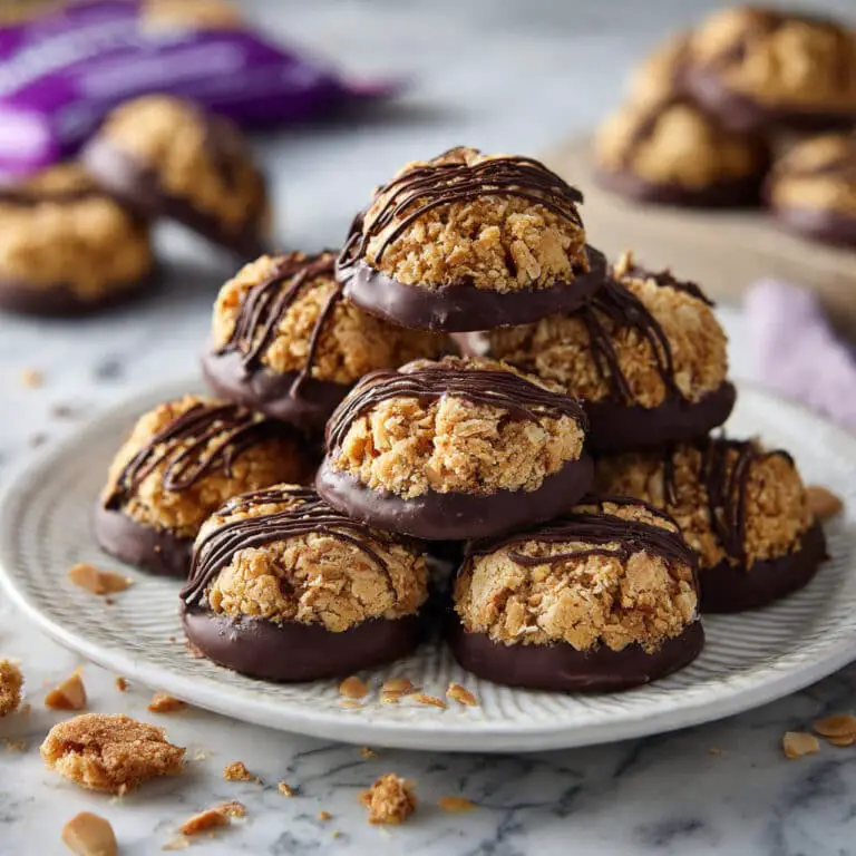 Samoa Bites: Toasted Coconut and Dulce de Leche Treats Dipped in Dark Chocolate Recipe