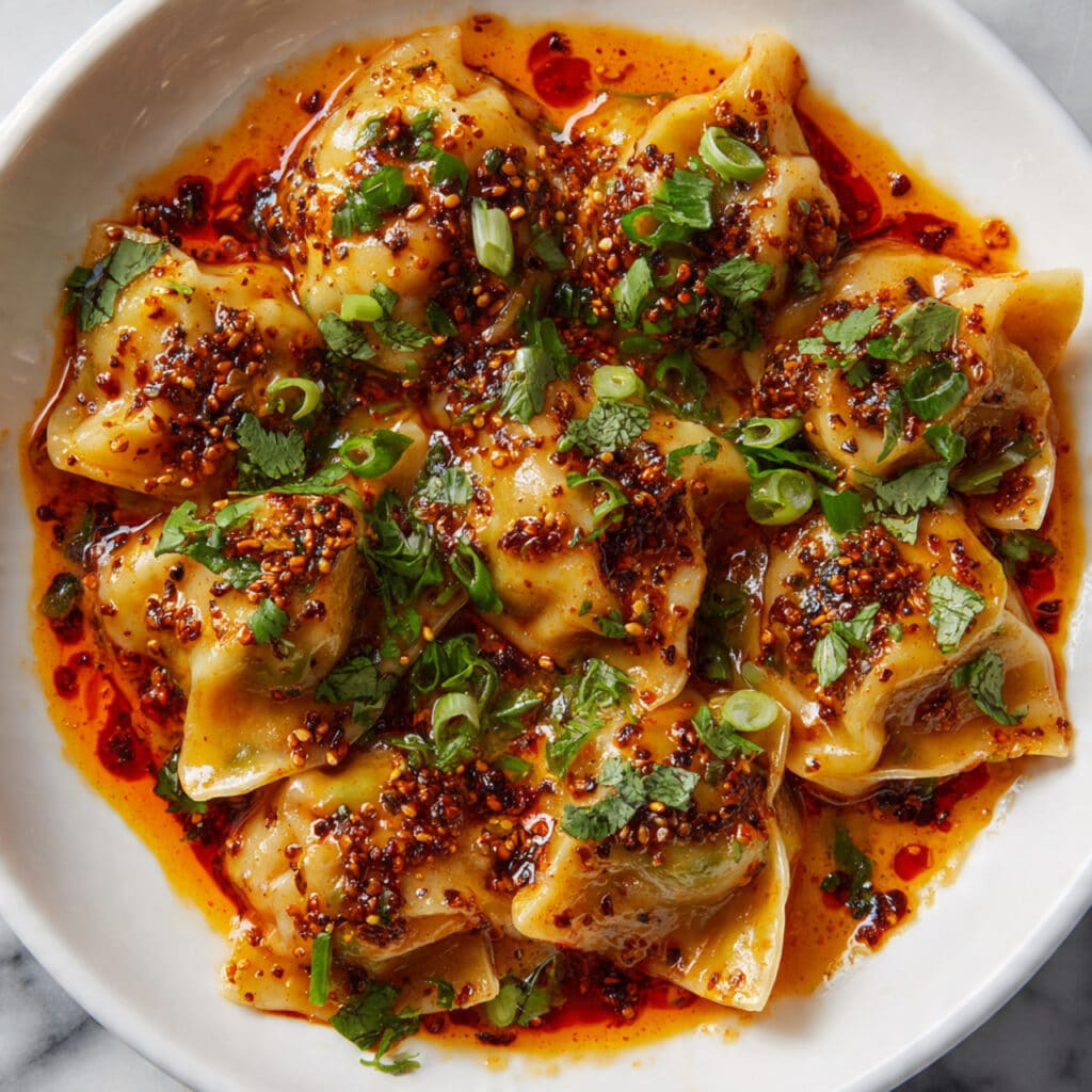 One Pan Baked Dumplings with Coconut Curry Sauce Recipe