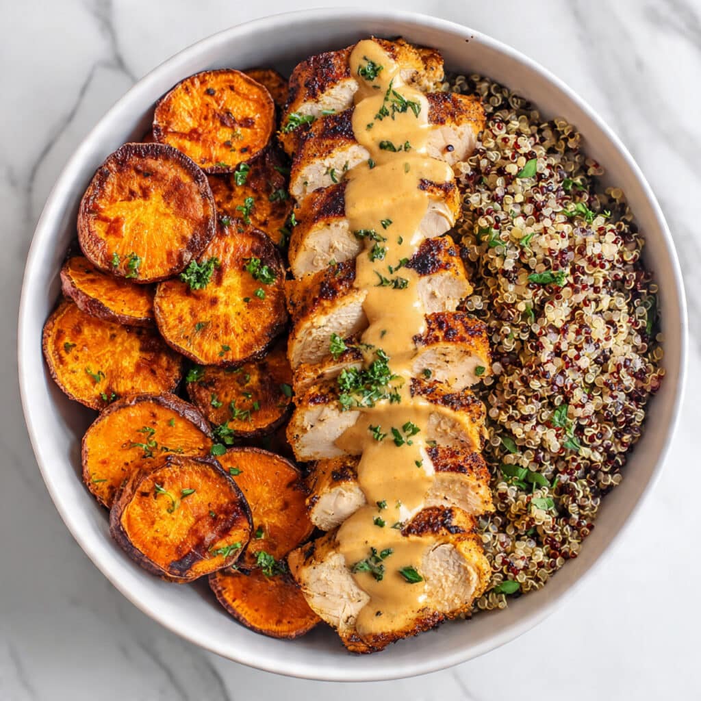 Maple Dijon Chicken & Sweet Potato Bowls That Comfort Your Soul Recipe