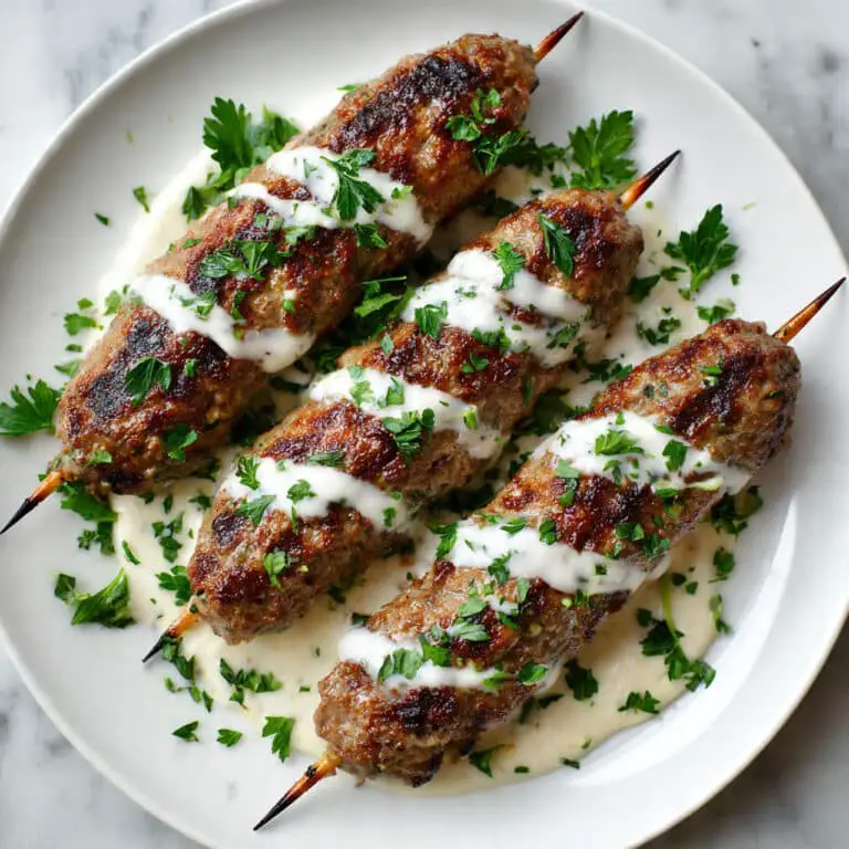 Chicken Kofta with Garlic Yogurt Sauce Recipe