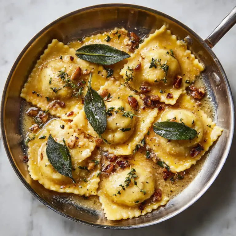 Ravioli with Sage Butter Sauce Recipe
