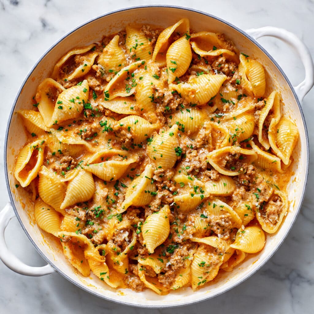 Creamy Beef and Shells Recipe