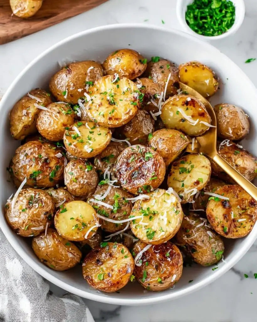 Grilled Baby Red Potatoes with Herbs and Parmesan Recipe