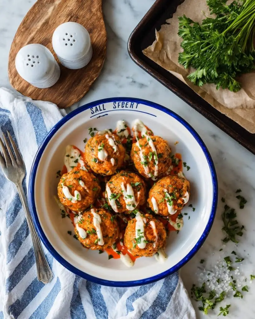 Low Carb Buffalo Chicken Meatballs Recipe