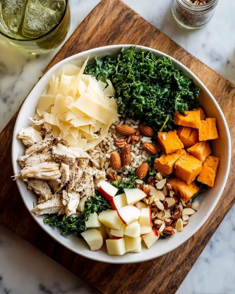 Chicken Harvest Bowl with Sweet Potatoes, Kale, and Apples Recipe