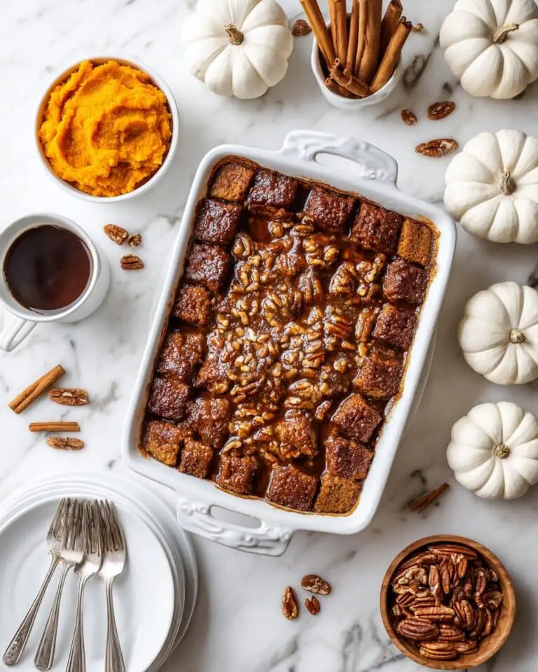 Pumpkin French Toast Casserole with Praline Topping Recipe