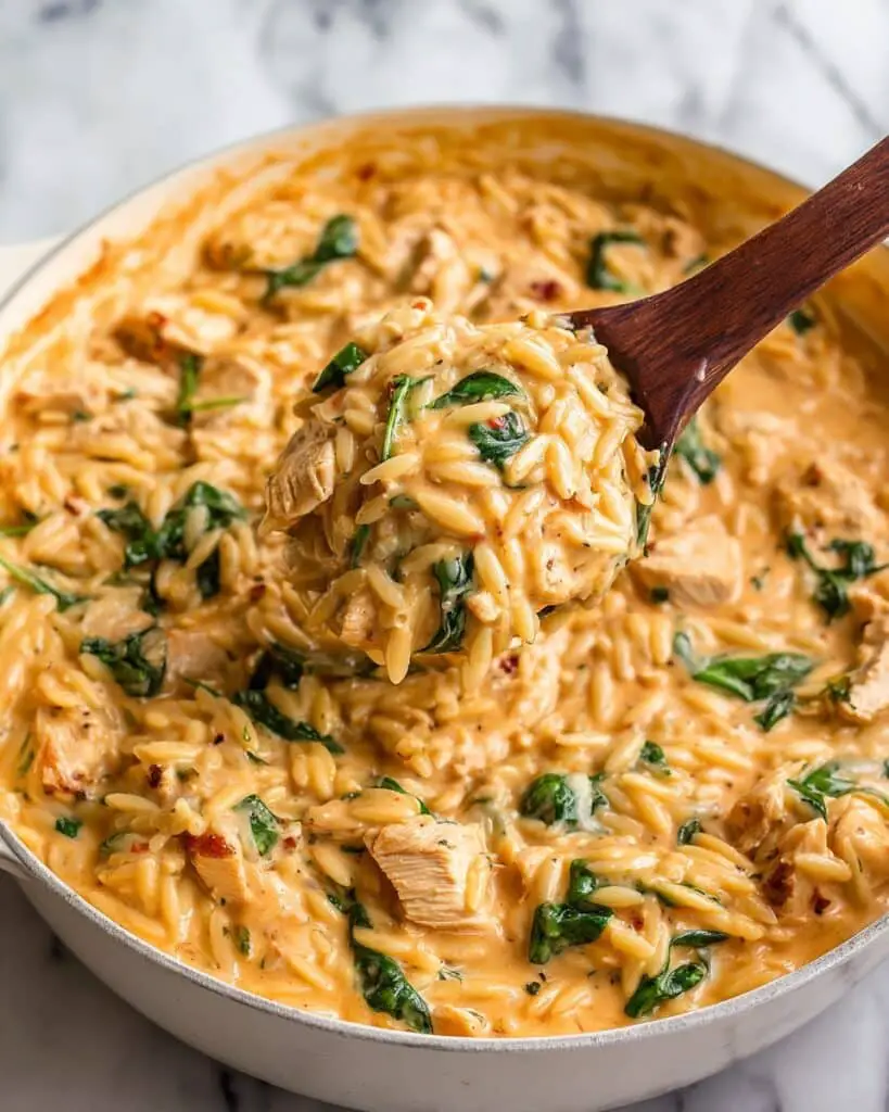 Cheesy Chicken Orzo Recipe