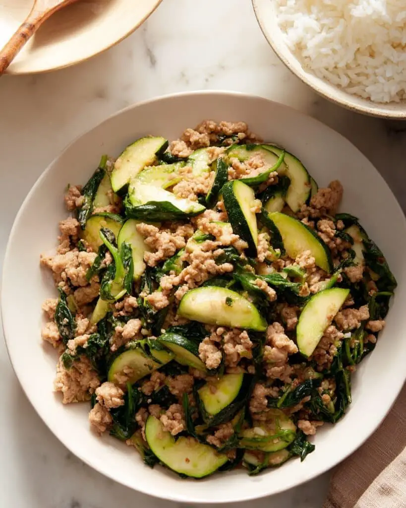 Quick and Easy Ground Turkey Meal Prepping with Spinach and Zucchini Recipe