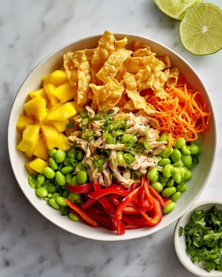 Asian Cabbage Salad with Crispy Wontons Recipe