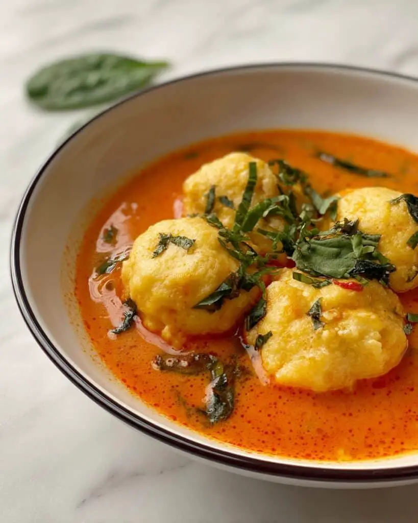 Tomato Soup with Cheddar Bay Dumplings Recipe