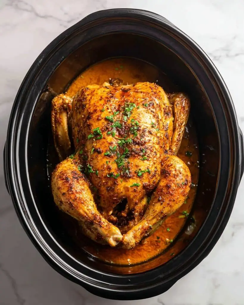 Slow Cooker Whole Chicken with Spicy Paprika Seasoning Recipe