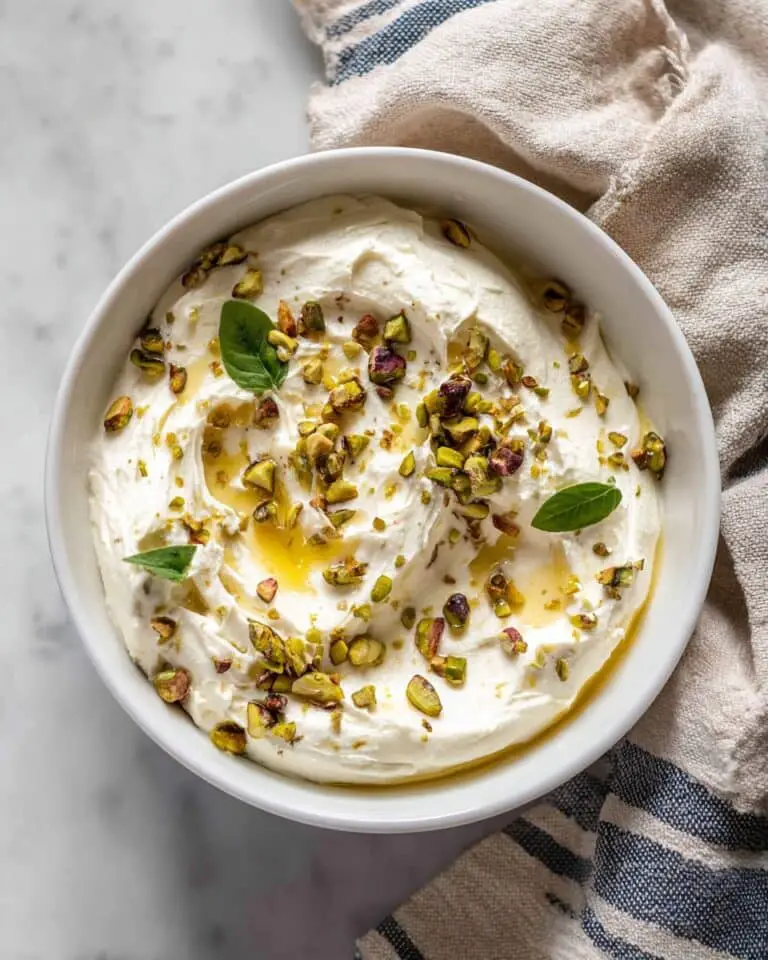 Spring Whipped Ricotta Dip with Honey & Pistachios Recipe