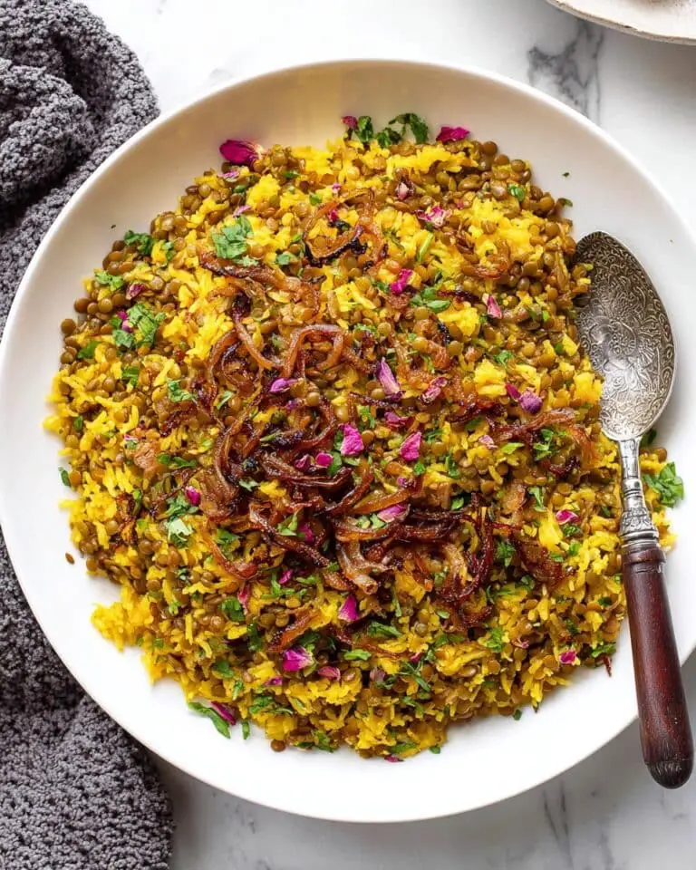 Lentil & Rice Pilaf with Caramelized Onions (Mujadara) Recipe