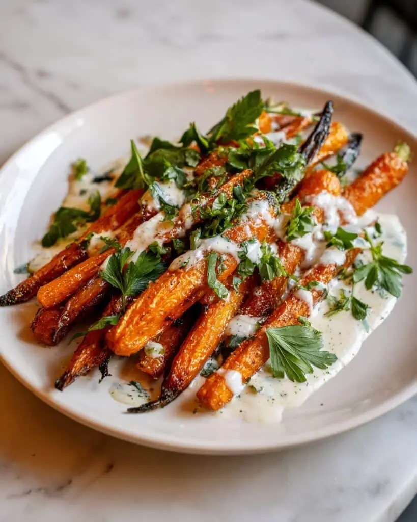 Roasted Carrots with Maple Tahini Sauce Recipe