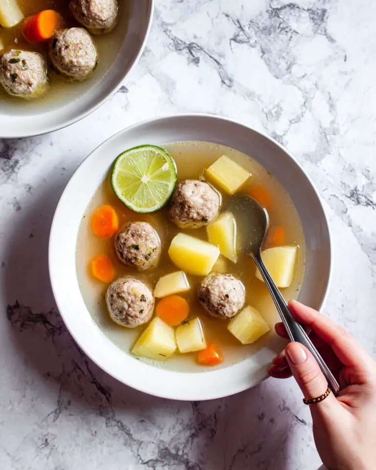 Albondigas Soup {Easy Mexican Meatball Soup} Recipe