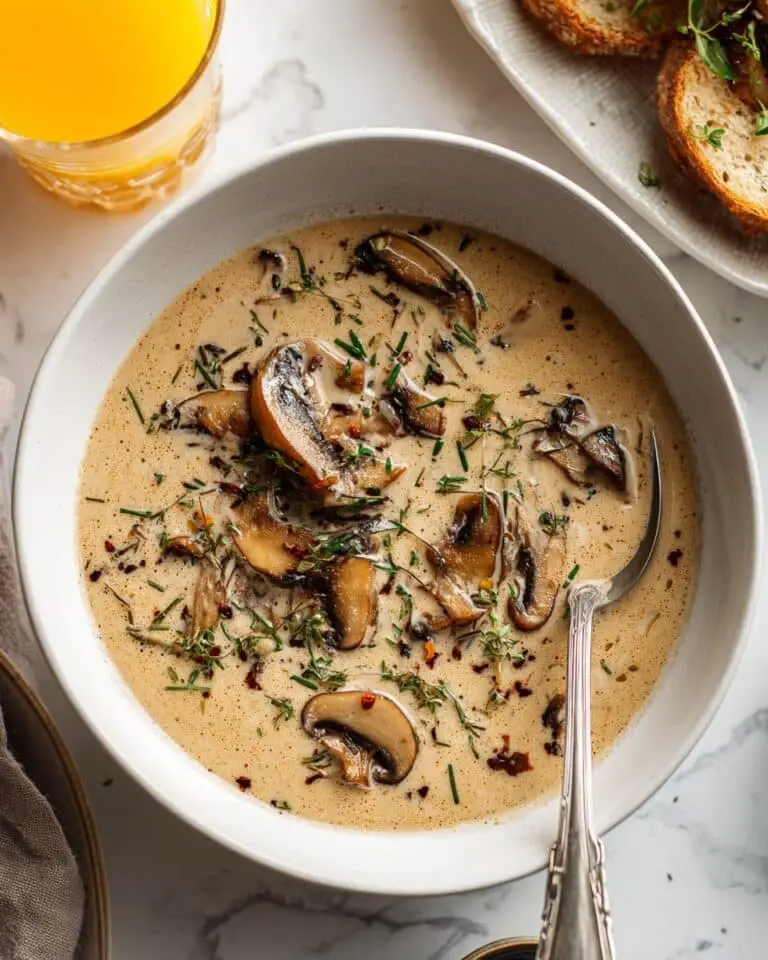 Creamy Rotisserie Chicken Mushroom Soup Recipe