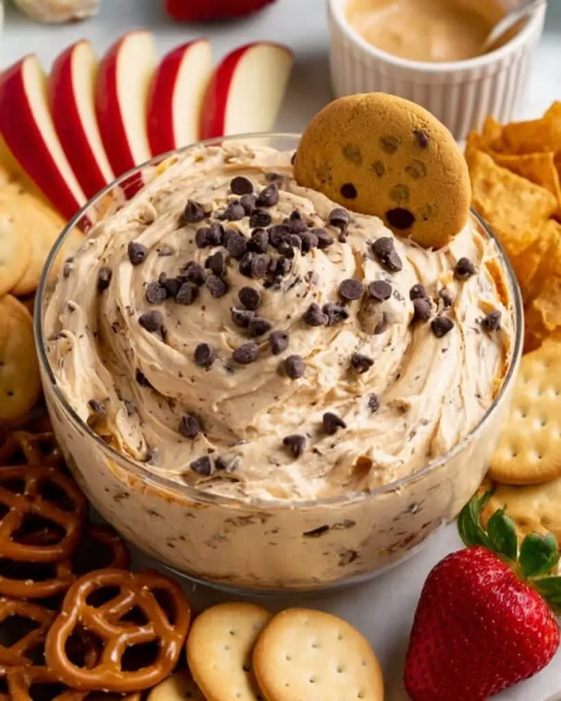 Buckeye Dip with Cream Cheese, Peanut Butter, and Chocolate Chips Recipe