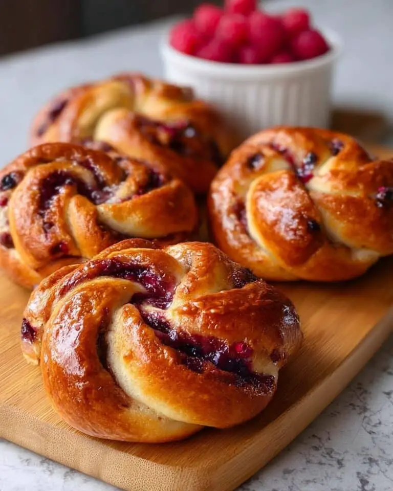 Raspberry White Chocolate Babka Buns Recipe