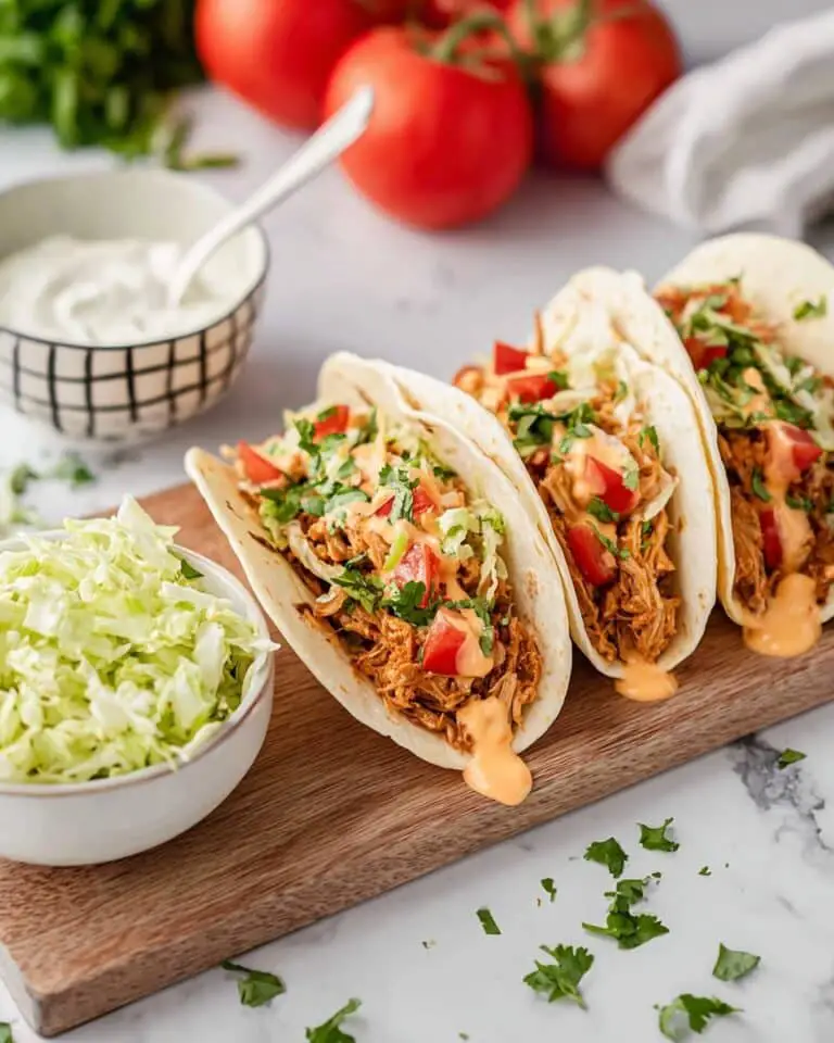 Slow Cooker Queso Chicken Tacos Recipe
